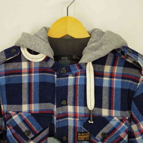 ジースターロー G-STAR RAW フーデッドチェックジャケット メンズ JPN:S
