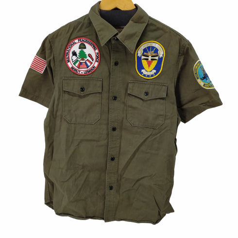 アヴィレックス AVIREX PATCH SHIRT ワッペン&刺繍半袖シャツ メンズ M