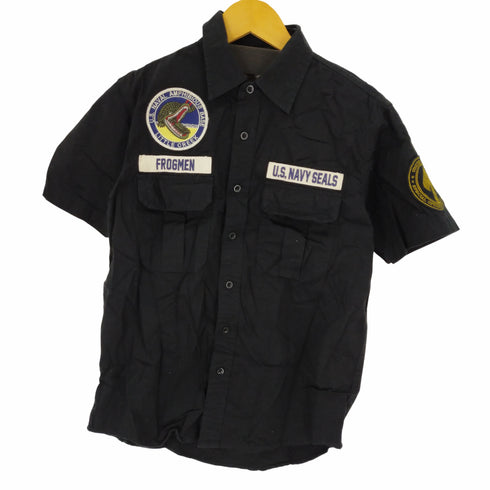 アヴィレックス AVIREX SS PATCHED MILITARY SHIRT LITTLE CREEK メンズ M