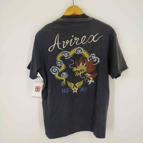 アヴィレックス AVIREX 刺繍 スカ Tシャツ メンズ M