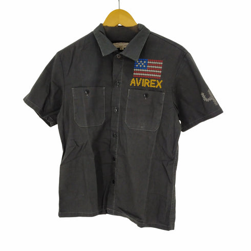 アヴィレックス AVIREX S/S STAR EMB WORK SHIRT メンズ M