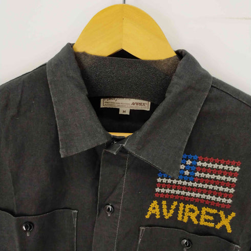 アヴィレックス AVIREX S/S STAR EMB WORK SHIRT メンズ M
