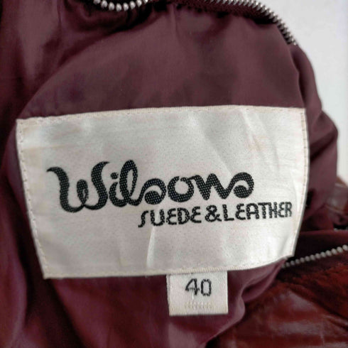 ウィルソン wilson スタンドカラーレザージップブルゾン STAND-COLLAR ZIP UP BLOUSON メンズ US:40