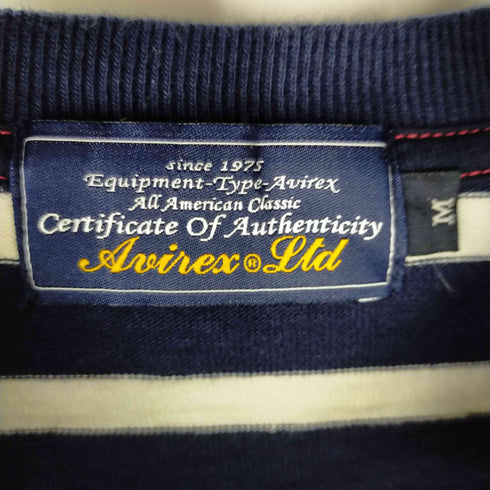 アヴィレックス AVIREX ボーダーL/S TEE カットソー メンズ M