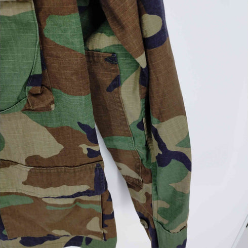 ユーエスアーミー US ARMY 90s 99年製 リップストップ ウッドランドカモ BDU コンバットジャケット メンズ SMALL-SHORT