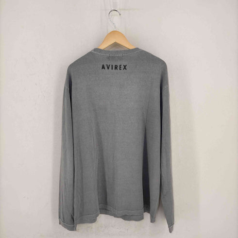 アヴィレックス AVIREX フロントスカルプリントL/Sカットソー Time is on my Side メンズ import:XL