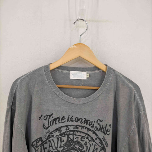 アヴィレックス AVIREX フロントスカルプリントL/Sカットソー Time is on my Side メンズ import:XL