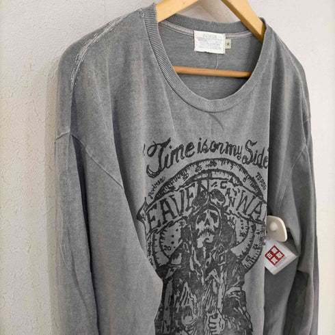 アヴィレックス AVIREX フロントスカルプリントL/Sカットソー Time is on my Side メンズ import:XL