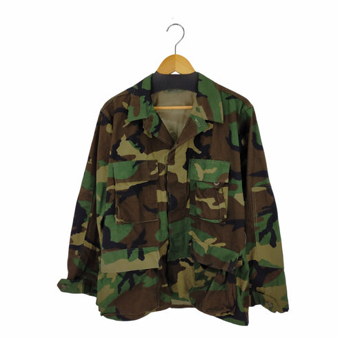 ユーエスアーミー US ARMY 90s 90年製 リップストップ ウッドランドカモ BDU コンバットジャケット メンズ MEDIUM-SHORT