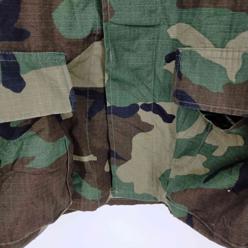 ユーエスアーミー US ARMY 90s 90年製 リップストップ ウッドランドカモ BDU コンバットジャケット メンズ MEDIUM-SHORT