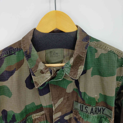 ユーエスアーミー US ARMY 90s 93年製 リップストップ ウッドランドカモ BDU コンバットジャケット メンズ MEDIUM-LONG