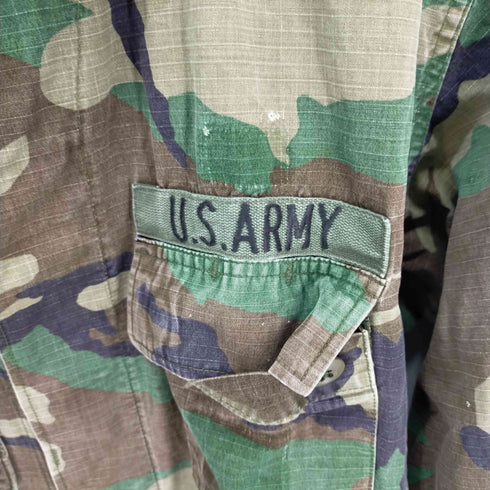 ユーエスアーミー US ARMY 90s 93年製 リップストップ ウッドランドカモ BDU コンバットジャケット メンズ MEDIUM-LONG