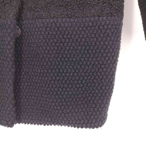 エムプルミエブラック M-premier BLACK パターン切替 アルパカモヘヤカシミヤ混 ノーカラーコート レディース 36