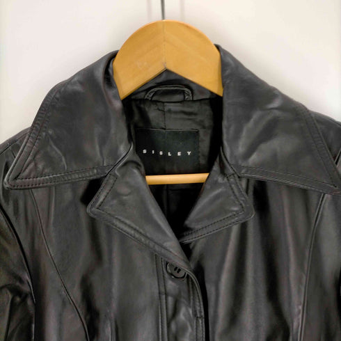 シスレー SISLEY レザージャケット ロング 馬革 レディース JPN:40