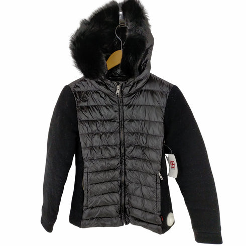 ウールリッチ WOOLRICH PADDED HOODIE ショート ニット切替ダウンジャケット レディース import:S