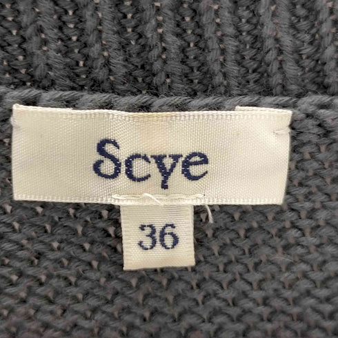 サイ SCYE コットンニットワンピース ワンピース ニット 長袖 ひざ丈 レディース JPN:S