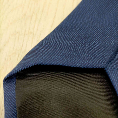アット ヴァンヌッチ フィレンツェ Atto Vannucci FIRENZE ネクタイ ウール 紺 メンズ