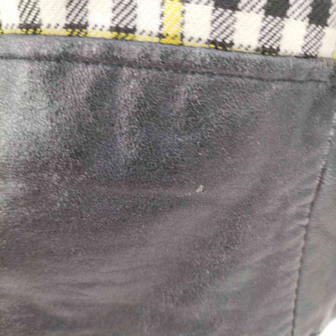 ジョーンズニューヨーク JONES NEW YORK レザー切替 チェック 3Bテーラードジャケット メンズ