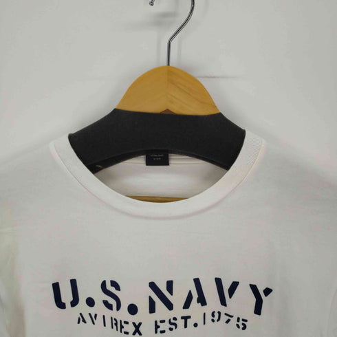 アヴィレックス AVIREX トップガン バックバックワッペン、プリント&フロントプリント半袖Tシャツ メンズ L