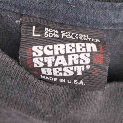 スクリーンスターズ SCREEN STARS 80~90s USA製 MANSFIELD プリントクルーネックTシャツ メンズ JPN:L