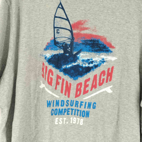 チャップス CHAPS BIG FIN BEACH プリントクルーネックTシャツ メンズ 2XLT