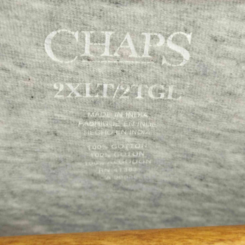 チャップス CHAPS BIG FIN BEACH プリントクルーネックTシャツ メンズ 2XLT