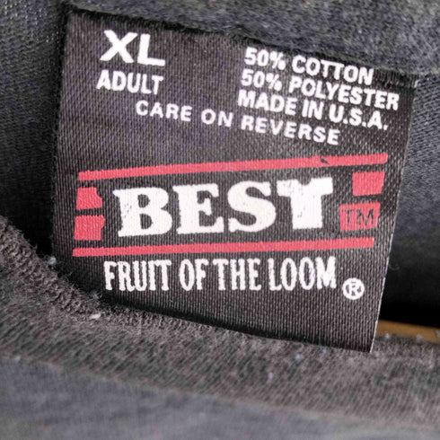フルーツオブザルーム FRUIT OF THE LOOM 80-90S MADE IN USA ラバープリント S/S Tシャツ メンズ import:XL