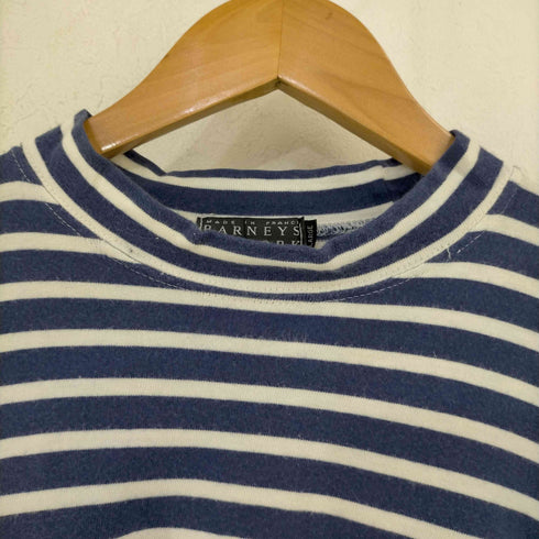 バーニーズニューヨーク BARNEYS NEWYORK フランス製 モックネック ボーダーカットソー レディース L