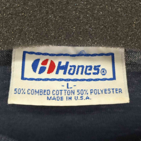 ヘインズ Hanes 80-90S フロント刺繍 S/S ポロシャツ メンズ import:L