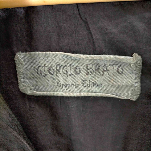 ジョルジオブラット Giorgio Brato 製品染めフードレザージャケット ライダース シングル ラムレザー メンズ JPN:44