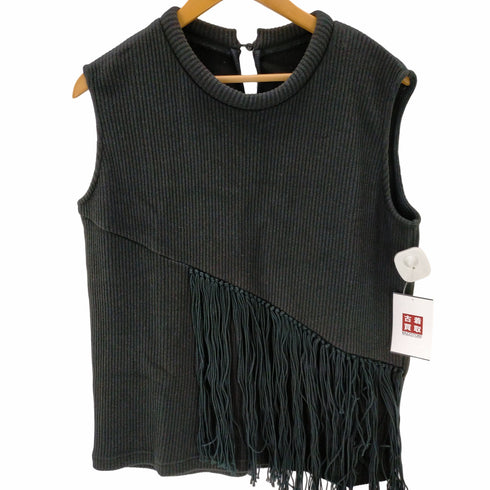ミュラーオブヨシオクボ muller of yoshiokubo moy HORIZON FRINGE TOP リブ フリンジ レディース JPN:36
