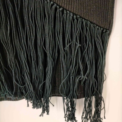 ミュラーオブヨシオクボ muller of yoshiokubo moy HORIZON FRINGE TOP リブ フリンジ レディース JPN:36
