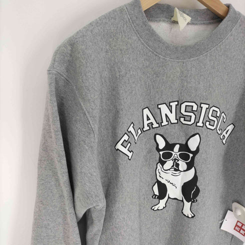フランシスカ FLANSISCA 22AW ドッグプリント クルーネック スウェット メンズ JPN:M
