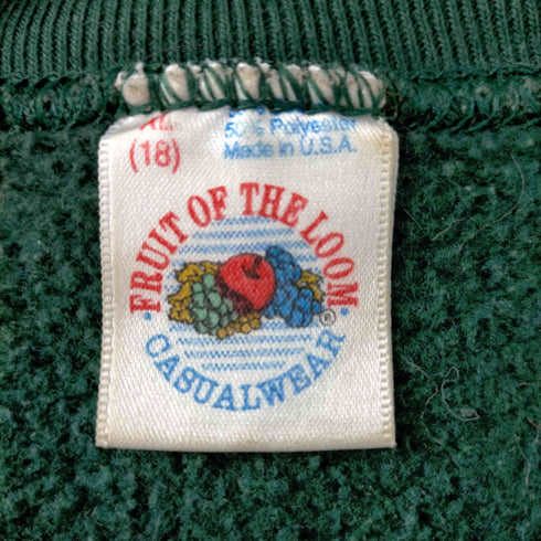 フルーツオブザルーム FRUIT OF THE LOOM USA製 無地 ラグランスリーブ スウェット レディース XL(18)