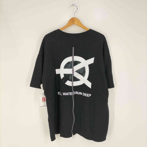 オーワイ OY WAVE LOGO ZIPPER T バックジップ クルーネックTシャツ メンズ