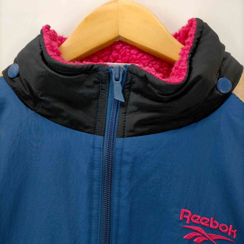 リーボック Reebok マルチカラーナイロンアノラックジャケット 裏地フリース メンズ JPN:L