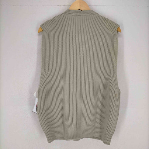 オーラリー AURALEE 19AW SUPER FINE WOOL RIB KNIT ZIP VEST メンズ JPN:4
