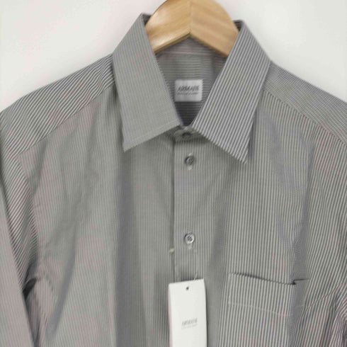 アルマーニコレツィオーニ ARMANI COLLEZIONI ストライプコットンシャツ メンズ 40
