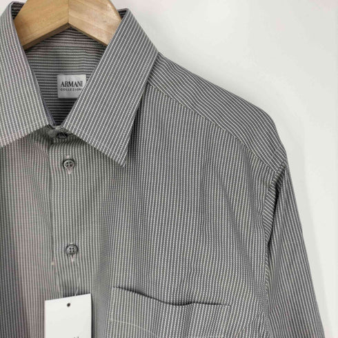 アルマーニコレツィオーニ ARMANI COLLEZIONI ストライプコットンシャツ メンズ 40