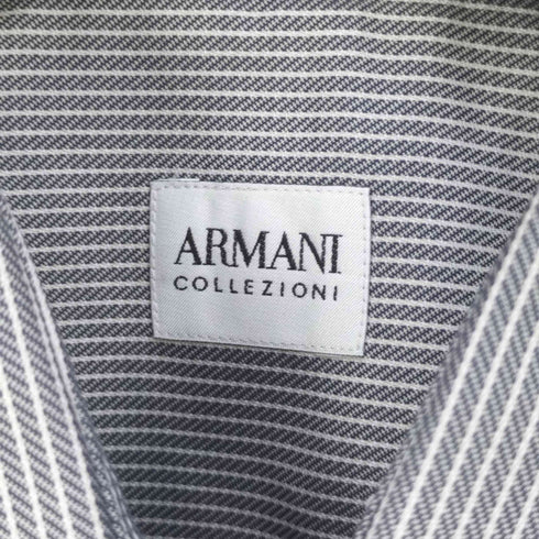 アルマーニコレツィオーニ ARMANI COLLEZIONI ストライプコットンシャツ メンズ 40