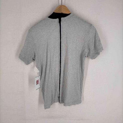 コムデギャルソンシャツ COMME des GARCONS SHIRT 襤褸加工プリントデザインドッキングVネックカットソー メンズ JPN:S