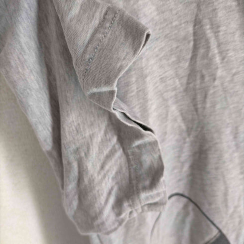 コムデギャルソンシャツ COMME des GARCONS SHIRT 襤褸加工プリントデザインドッキングVネックカットソー メンズ JPN:S
