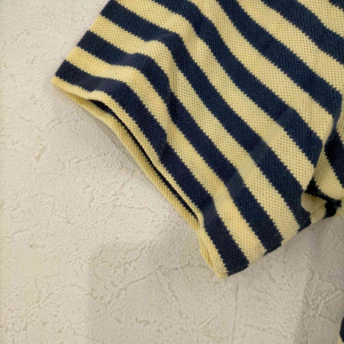 ポロバイラルフローレン Polo by RALPH LAUREN エンブレム刺繍 ボーダー 鹿の子ポロシャツ メンズ import:L