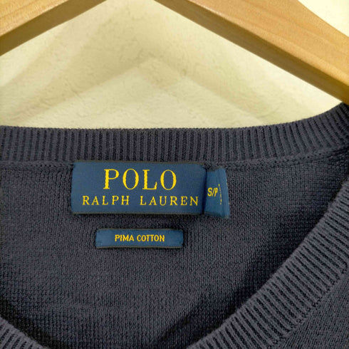 ポロラルフローレン POLO RALPH LAUREN ポニー刺繍 コットン Vネックニット メンズ import:S