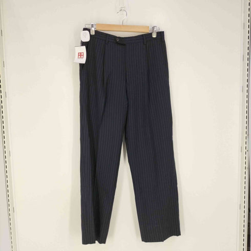 アルマーニコレツィオーニ ARMANI COLLEZIONI ストライプ3Bテーラードジャケット 1タックワイドスラックスパンツ メンズ 48