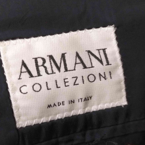アルマーニコレツィオーニ ARMANI COLLEZIONI ストライプ3Bテーラードジャケット 1タックワイドスラックスパンツ メンズ 48