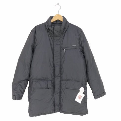 バーバリーブラックレーベル BURBERRY BLACK LABEL 裏地ノバチェック ノヴァチェックフード付きホワイトグースダウンジャケット メンズ import:M