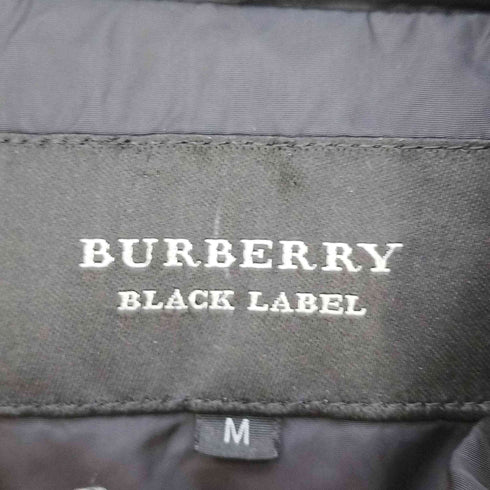 バーバリーブラックレーベル BURBERRY BLACK LABEL 裏地ノバチェック ノヴァチェックフード付きホワイトグースダウンジャケット メンズ import:M