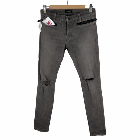 アンダーカバーイズム UNDERCOVERISM RIPPED KNEE ZIPPER DENIM PANTS メンズ