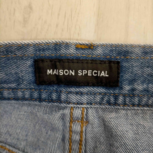 メゾンスペシャル MAISON SPECIAL 24SS Side Long Zip Denim - BLU レディース JPN:38
